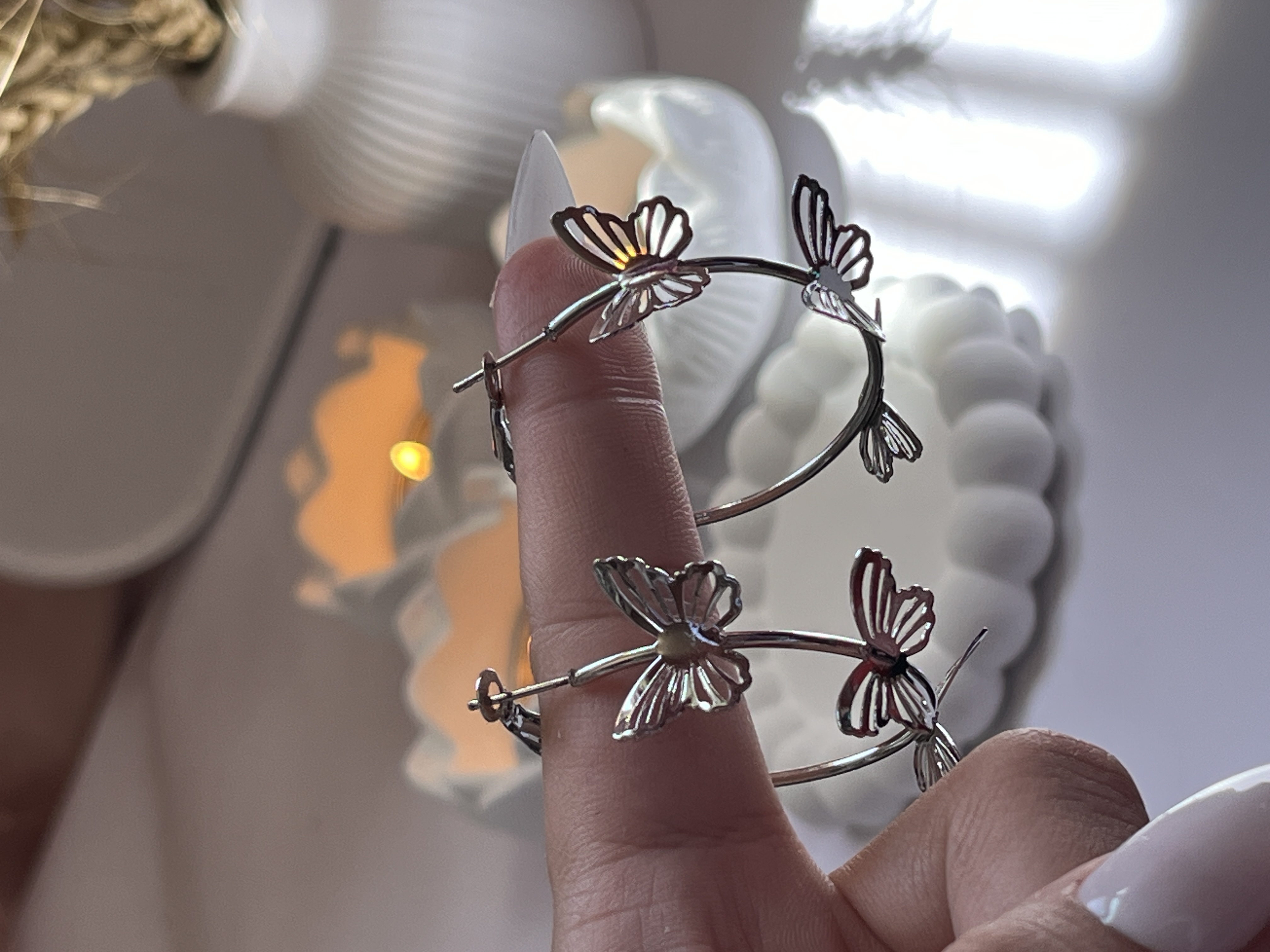 گوشواره حلقه پروانه ای
