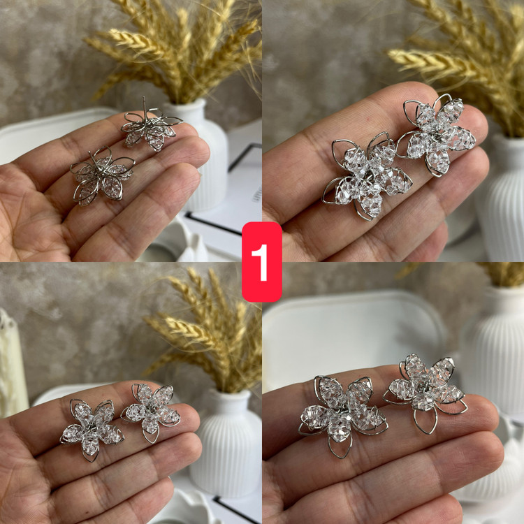گوشواره میخی نقره ای بدون حساسیت