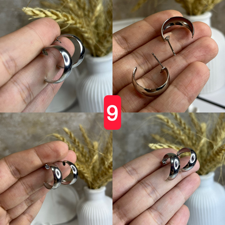 گوشواره میخی نقره ای بدون حساسیت